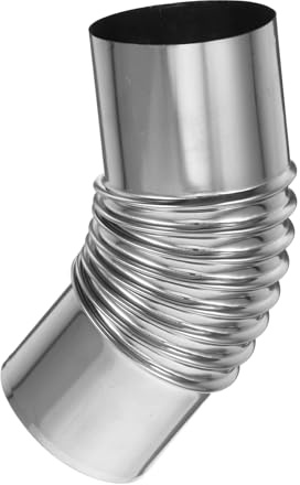 Holibanna Stainless Steel 45° Chimney Elbow Pipe Secure Connection Easy Installation Cleaning Boiler Flue Collar Camping Stove Pipe Fireplace