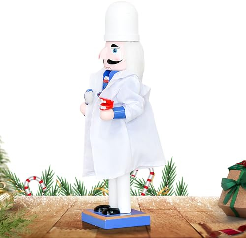 Casse-noisette en bois – Symbole de protection, objet de collection festif ludique, soldat casse-noisette de Noël | Décorations de Noël pour la maison, table de chevet, cheminée