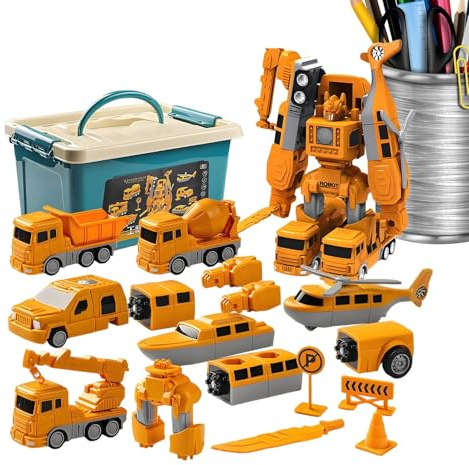 Transform Auto-Spielzeug-Set – Auto zur automatischen Umwandlung von Robotern für Kinder | Lernspielzeug 2-in-1 | Spielset aus langlebigem Kunststoff für Jungen | Auto D'i