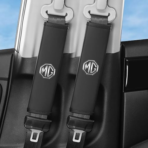 2 Pezzi Auto Copri Cintura di Sicurezza per MG MG3/MG4 EV/MG5/MG6 / MG HS/MG Marvel R/MG ZS, Imbottiture Cinture Sicurezza Traspiranti Adulti Interni Accessori