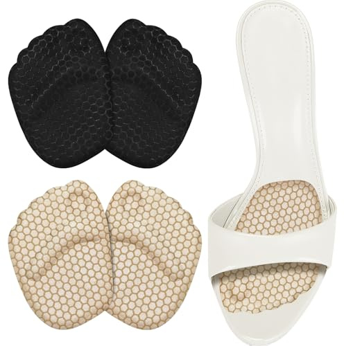 Zaiwoo Ball of Foot Cushions for Women(2 Pairs Foot Pads), High Heel Inserts, Metatarsal Pads Women, Pain Relief and Comfort，Anti Slip, Invisible