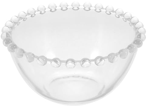 BESPORTBLE Bol à Dessert en Verre Transparent Grand Format, Saladier Polyvalent pour Fruits et Pudding, Vaisselle Ménagère Légère et Pratique Cuisine et Repas Quotidiens, Bol de Rangement
