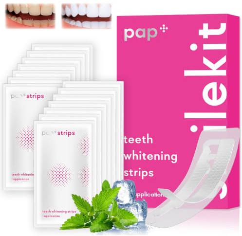 28 Piezas Tiras Blanqueadoras Dientes, Kit Blanqueador Dental Profesional, Whitening Strips Anti-Deslizantes, Para Dientes Para El Café Té, Refresca RespiracióN