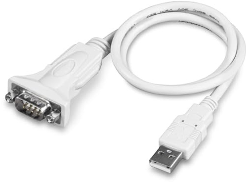 TRENDnet, TU-S9, 9-poliges USB-zu-Seriell-Konverterkabel, verbindet ein serielles RS-232-Gerät mit einem USB 2.0-Port, unterstützt Windows und Mac | USB auf RS232 Serieller Adapter, unterstützt Windows und Mac, 64 cm / 25 in. Kabellänge, NDAA-konform, Plug & Play, Weiß
