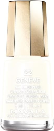 Mavala - Vernis à Ongles Mini Color Blanc - Application Précise et Aisée - Longue Tenue - Séchage Rapide - Brillance Durable - Formule Végane - Nacré - 22 Genève