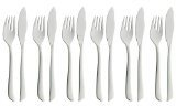 WMF Virginia Lot de 12 Couverts à Poisson Cromargan Protect