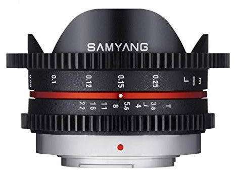 SAMYANG 14007,5T3.8M T3.8 Cine UMC Fish-Eye Objektiv für Anschluss MFT (7,5mm)