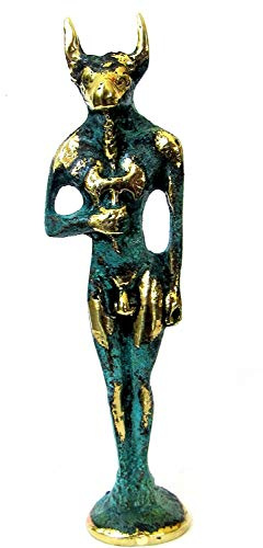 IconsGr Altgriechische Bronzemuseum-Statue-Replik vom Minotaurus (260) in Grün/Gold