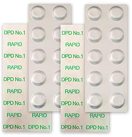 well2wellness 40 Pool Testtabletten Chlor-Wert Bestimmung (DPD No.1 Rapid) - 4 x 10 Stück
