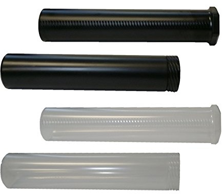Rumold DP Drehpack Versandrollen Polyethylen (Transparent + Schwarz, 2 Stück)