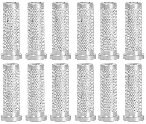 Zerone 12 Stücke Ersatz Bogenschießen Aluminium Pfeile Insert, Standard 6,2mm / 0,24in Aluminium Carbon Pfeilschaft Jagd Zubehör