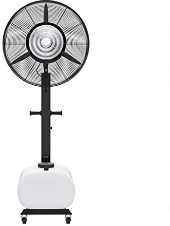 Misting Pedestal Fan Spray Fan, High Velocity Metal Floor Oscillating Fan With 65L Large Water Tank for Industrial, Commercial, Residential, Restaurant and Greenhouse