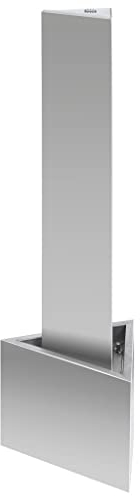 vidaXL Gartenbrunnen mit LED Beleuchtung Säulenbrunnen Springbrunnen Garten Deko Brunnen Zierbrunnen Wasserspiel Silbern 37,7x32,6x110cm Edelstahl