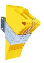 LOKHEN E36 Unterlegkeil mit Halterung H: 147 mm, Radkeil aus robustem Kunststoff nach DIN 76051 TÜV-geprüft für Anhänger, Wohnmobil, LKW und Transporter