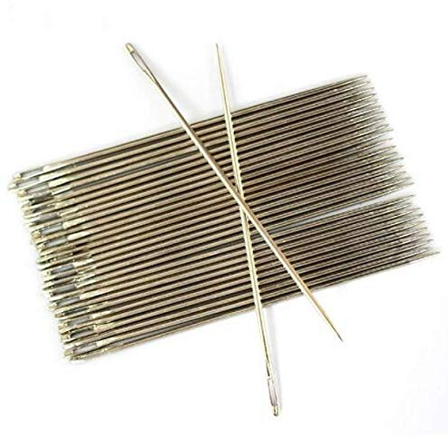 ZHONGJIUYUAN 20 Pieces Long Size 6 inch Needle Thread Hand Sewing Needles Turkey Type Trussing Cookin