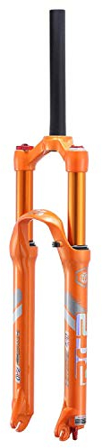 TYXTYX 2627,5 MTB Bike Federgabel, 1-1/8Leichtmetall Mountainbike Vorderradgabeln 120mm Federweg - Orange