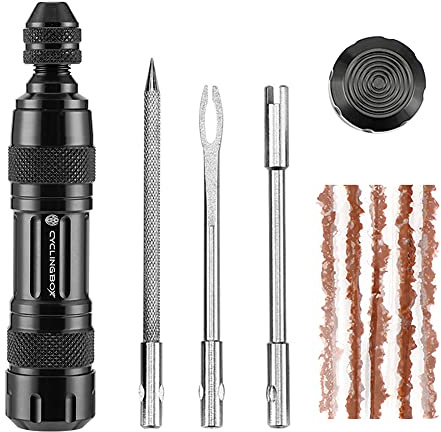 Kit de réparation de Roues, kit d'outils Tubeless, kit d'outils de réparation de pneus Tubeless pour vélo de Route, VTT, pneus de vélo de Route