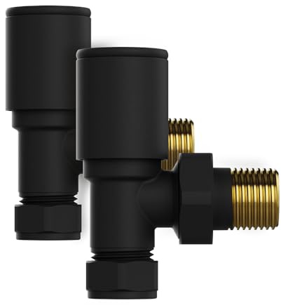 Kibath Válvula Llave radiador SECATOALLAS acabado NEGRO mate fabricado en latón