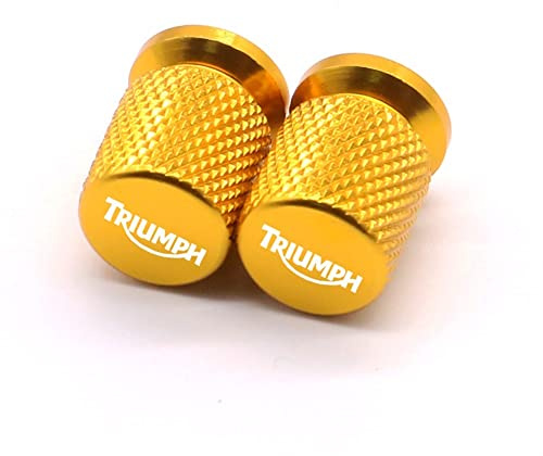 Motorrad Radreifen Ventilkappe, CNC Aluminiumschaft Luftanschluss Abdeckungsstecker Für Triumph Tiger 900/850 Street/Speed Triple Daytona 675 (Color : Gold)