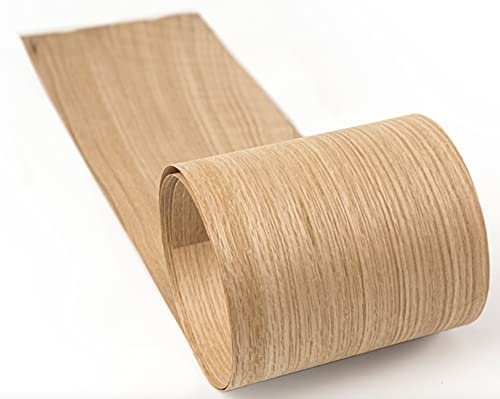Vtimpac L : 2,5 mètres/unité Largeur : 16 cm Épaisseur : 0,5 mm Feuilles de placage de chêne naturel à grain droit en bois massif blanc fin