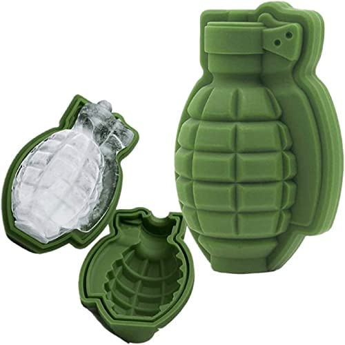 Stampo silicone granata 3D cubetti ghiaccio cocktail bibite bevande dolci torte decorazioni stampino creativo cucina forma originale cioccolato accessori bar ghiaccioli freezer silicone flessibile