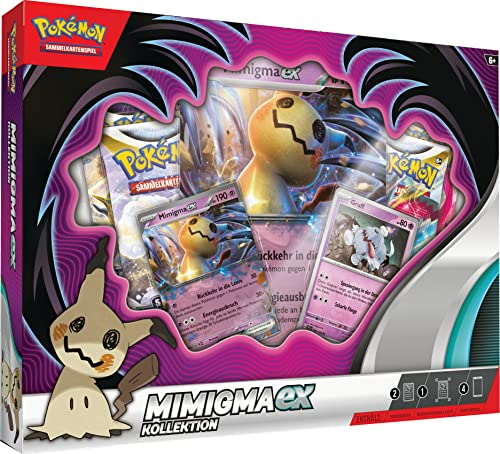 Pokémon-Sammelkartenspiel: Kollektion Mimigma-ex (2 holografische Promokarten, 1 überdimensionale holografische Karte & 4 Boosterpacks)