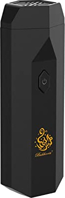 kowaku Elektrischer Diffusor, tragbar, mit Haarkämmen, wiederaufladbar, über USB wiederaufladbar, elektronisches Räuchergefäß für Wohnheim, großes Zimmer, Hotel, Reisen, Auto, Schwarz