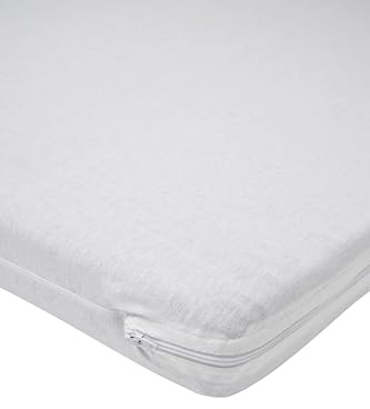 Meyco Spannbetttuch Reisebettmatratze 60x120cm Matratzenbezug White | 100 % Baumwolle Jersey - Oeko Tex Zertifiziert - Reißverschluss - elastisch - hautfreundlich - waschbar & trocknergeeignet