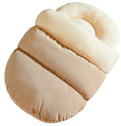 DUDOK Cord-Haustierbett, Cord-Katzenbett,Halbgeschlossenes Katzenbetthaus in Slipper-Form - Slipper-Form, Fleece-Futter, Kätzchenbett, Höhle, Katzenbett, Haus, Fleece-Futter für Maus, Welpe