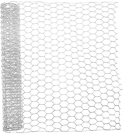 OFFSCH Grillage Hexagonal pour Poulailler Léger 0,35x1m en Fer Galvanisé, Filet De Jardin Multifonction pour Clôture Et Protection Extérieure