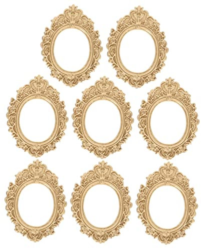 ABOOFAN 8 Mini-Bilderrahmen, 5x7cm Mini-Fotorahmen aus Kunstharz zum Basteln, Scrapbooking, Puppenhaus-Dekoration