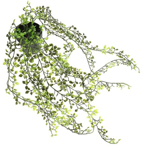 ABOOFAN Artificial Rattan Cucumber Leaf Pendant Lifelike Greenery Wall Decor Garden Hanging Plant