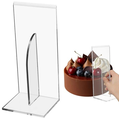 Zerodeko Transparent Acrylic Cake Smoother 8.66 Inch Flexible Fondant Scraper for Baking Frosting Spreading and Edge Smoothing Kitchen Tool