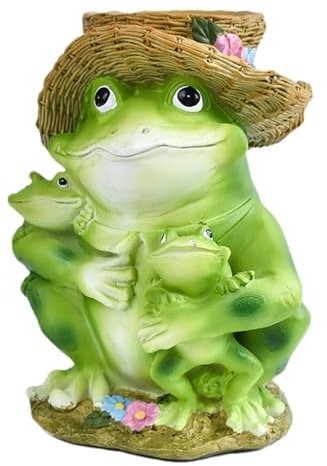 Décor de grenouille de jardin, statue de jardin de grenouille - Décor extérieur en résine avec mangeoire à oiseaux | Mangeoire à oiseaux grenouille, Figurine de collection pour décoration extérieure d