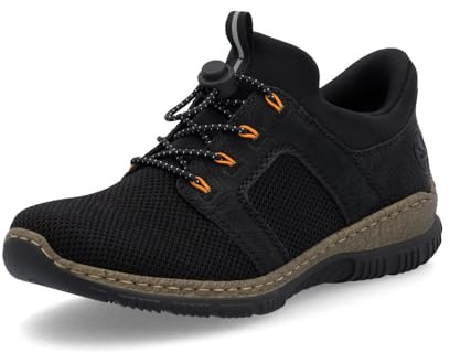 Rieker Dam lågtopp sneakers N32G4, halvskor för kvinnor, Svart 00, 36 EU