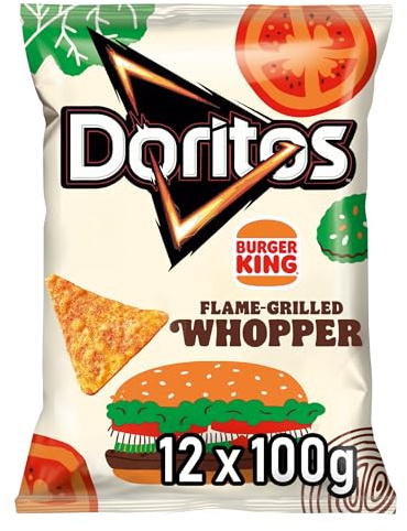 Doritos Burger King, 12x100g – Nachos mit Flame Grilled Whopper Geschmack