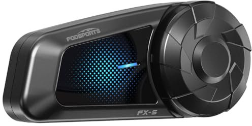 Fodsports FX-S Intercomunicador Casco Moto Bluetooth 5.4, Intercomunicador de 2 Vías para Motocicleta, IP67 Impermeable, Carga Rápida, Cancelación de Ruido CVC, Emparejamiento Universal(1 Paquete)