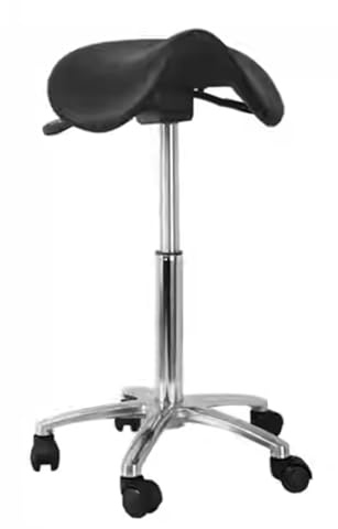 APOIUO Sattelhocker, Verstellbarer Rollhocker, Professioneller Sattelhockerstuhl, for Tätowierer, Friseure, Home-Office-Salon
