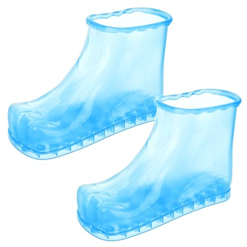 Beaupretty Zapatillas de Baño para Remojo de Pies Diseño Multifuncional y Material Pvc, Cómodas para Relajación Hogar, Bañera Portátil Azul para Pedicura