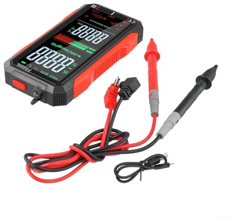 Multimètre numérique intelligent avec chargement USB, multimètre rechargeable 6000 comptes avec grand écran rétroéclairé et détection NCV pour une plage automatique