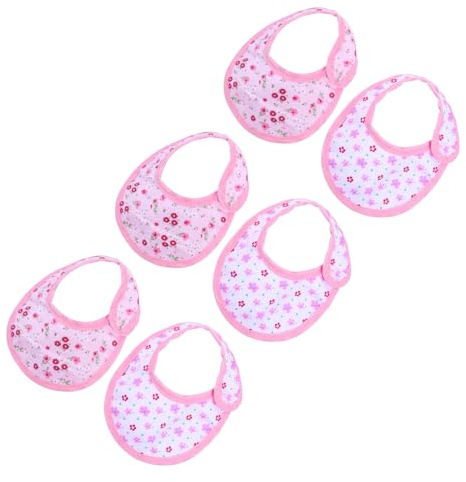 Gogogmee Set 3 Pezzi Bavaglini Regolabili per Bambole Asciugamani per Saliva in Stoffa Riutilizzabili Accessori Fai da Te per Giochi di Ruolo e Bambine