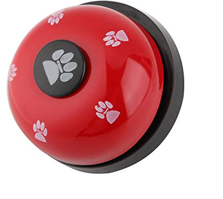 Naroote Simpatica Campanella Interattiva per Animali Domestici per Regalo di Addestramento di Cani e Gatti, Campana in Ferro Resistente per gli Amanti degli Animali Bianco Blu Rosa Rosso Giallo 1,57