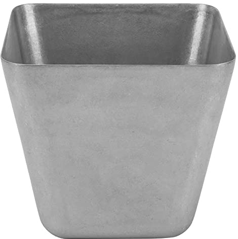 PxQuerantic Piattino per alimenti in acciaio inox da 19 oz, ciotola rettangolare in stile retrò per salse, condimenti e snack; piatto per spezie resistente con design quadrato, ideale per la