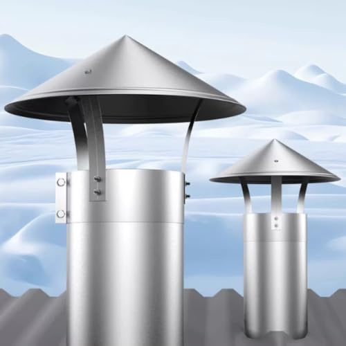 Comignolo in Acciaio Inox Per Camino, Stile Ombrello Cappa Per Tubi Del | Comignolo Antivento Antipioggia, Fumaiolo ComignolO Canna Fumaria Camino Cappello per Cucina Fabbrica(80mm/3.1in)