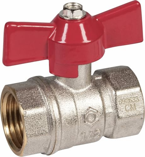 Cornat Kugelhahn 1/2 Zoll IG Flügelgriff - Messing vernickelt - Mit Flügelgriff - Betriebsdruck: max. 25 bar / Wasserhahn / Absperrhahn / Absperrventil / T594104