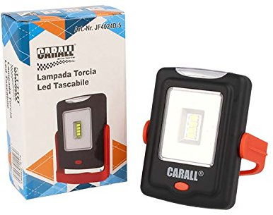 CARALL Lampe de poche LED avec 3 piles AAA Crochet magnétique
