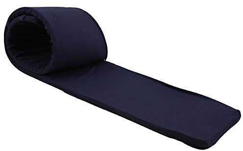 Hans-Textil-Shop Bierbankauflage Baumwolle Canvas | Wiederverwendbar, Strapazierfähig, wechselbarer Bezug, Made in Europe, (200x25x2 cm, Marine)