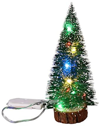 Christmas Miniature Tree with Light - 15cm Artificial Table Tree