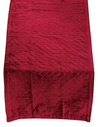zeitzone Tischläufer Weihnachten Dunkelrot Tischdecke Rot Tischtuch 140x40cm