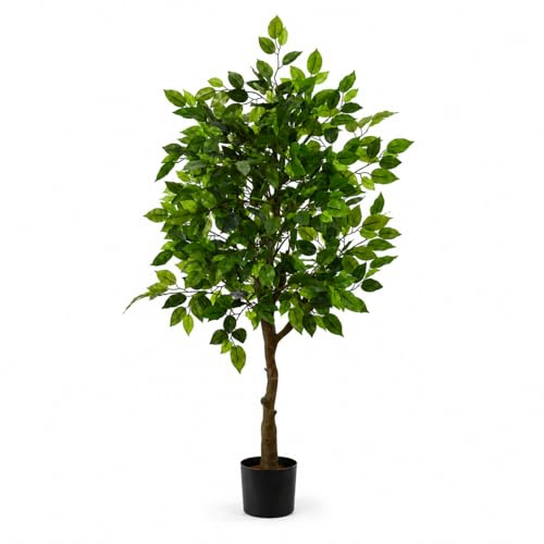 Valyria Home | Ficus Artificial 150 cm – Árbol Decorativo Realista con Apariencia de Tronco Natural – Planta de Plástico – Árbol Artificial para Hogar y Oficina